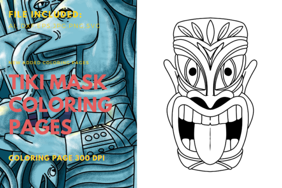 A Brand Designer's Review of the Tiki Warriors Mask Coloring Page Graphics
