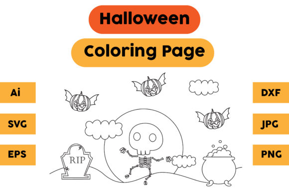 A Designer's Review of Halloween Coloring Page 06 Graphics