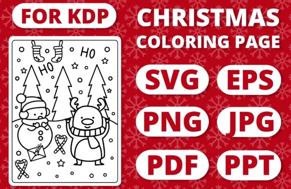 A Designer's Review of KDP Christmas Coloring Page for Kids 14 for Marketing