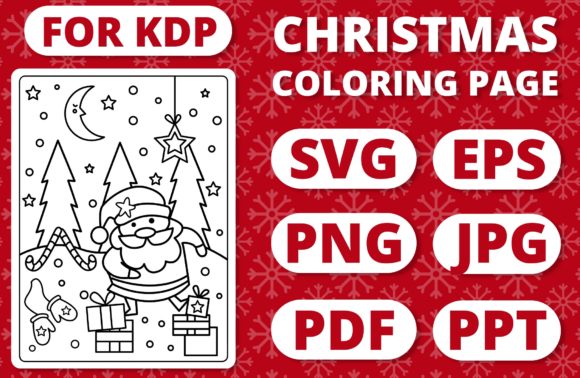 A Festive SVG Design for Crafters: KDP Christmas Coloring Page Review