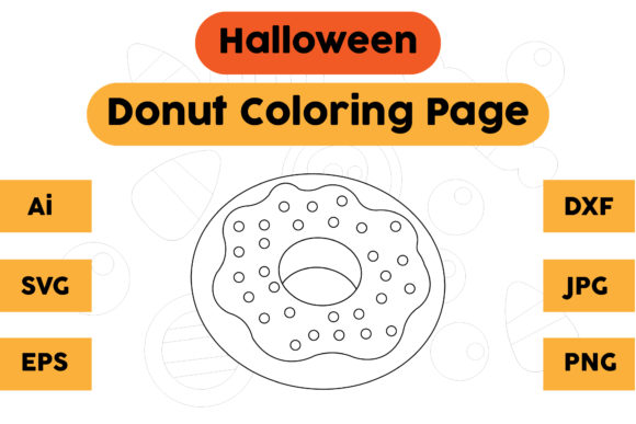 A Halloween Kids Donut Graphic for Sweet Branding Moments