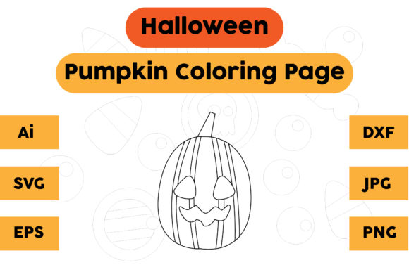 A Halloween Pumpkin Coloring Page: A Versatile Graphic Design Asset