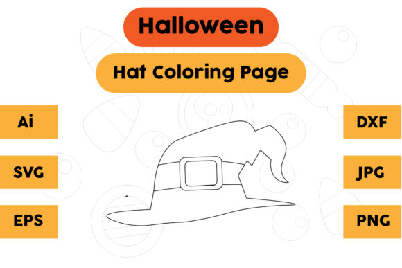 A Witch Hat Graphic for Halloween Coloring Pages & Creative Blogs