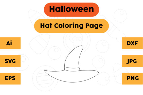 A Witch's Hat Design for Halloween Graphics and Coloring Pages