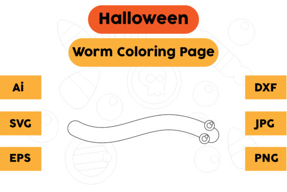 A Worm's Halloween Charm for Branding and Graphics