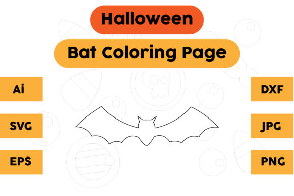 Bat 03 Halloween Coloring Page: A Versatile Graphics Asset