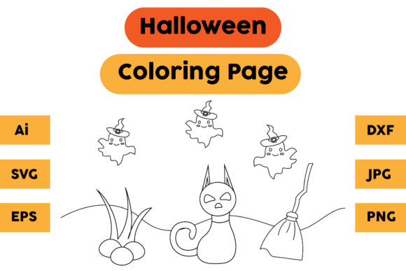 Halloween Coloring Page 59: A Graphic Design Asset Review