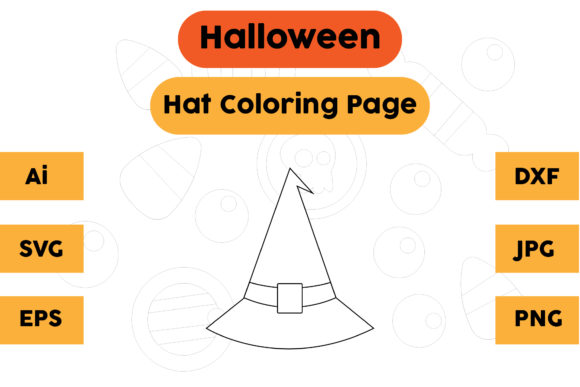 Halloween Coloring Page Graphics for Business Branding