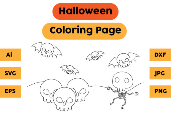 Halloween Coloring Page Graphics for Crafty Seasonal Projects