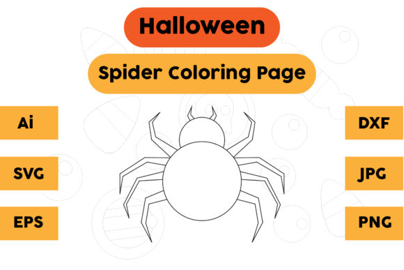 Halloween Spider Graphics for Creative Branding & Content