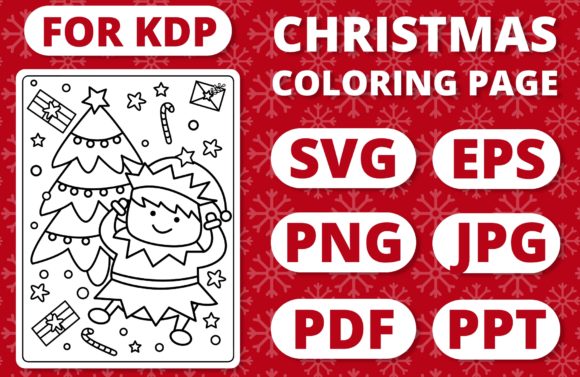 KDP Christmas Coloring Page: A Graphic Asset for Branding
