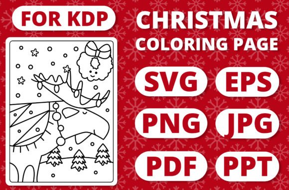 KDP Christmas Coloring Page for Kids 27: A Graphics Asset Review