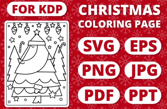 KDP Christmas Coloring Page Graphics for Kids